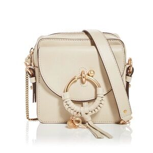 See by Chloé Joan Mini Leather Crossbody | Color: Cement Beige